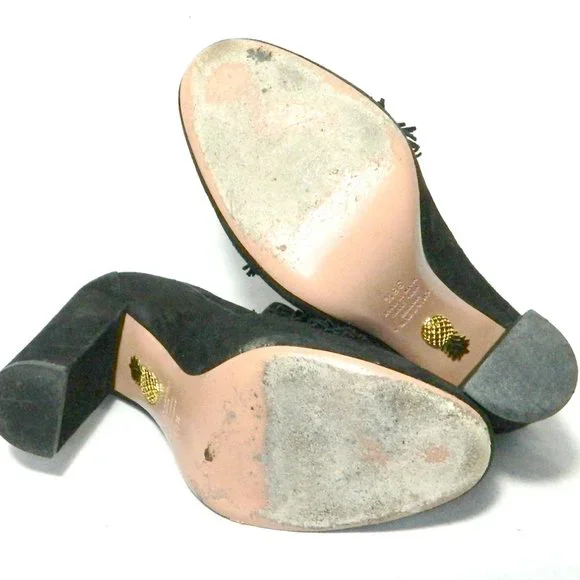 Aquazzura Wild Thing Fringe Black Pumps EU 38.5 - Picture 7 of 8